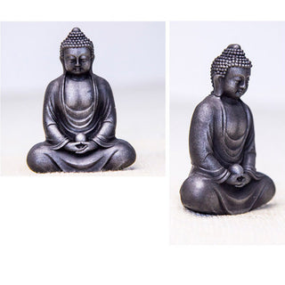 Buddha Gift Tibetan Meditating Buddha Iron Powder Rust Cast Resin Statue Serenity Decoration