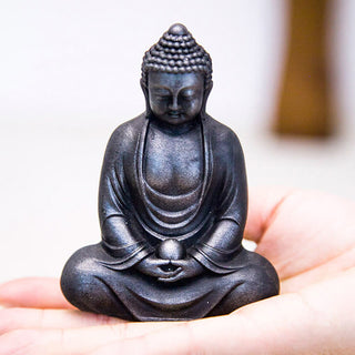 Buddha Gift Tibetan Meditating Buddha Iron Powder Rust Cast Resin Statue Serenity Decoration