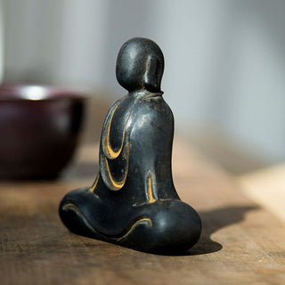 Buddha Gift Tibetan Buddha Iron Powder Rust Cast Resin Statue Desk Decoration