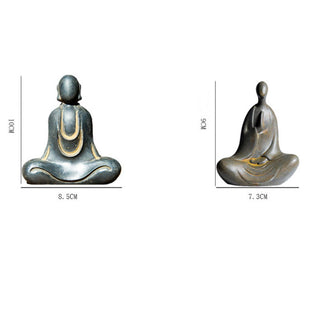 Buddha Gift Tibetan Buddha Iron Powder Rust Cast Resin Statue Desk Decoration