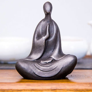 Buddha Gift Tibetan Buddha Iron Powder Rust Cast Resin Statue Desk Decoration