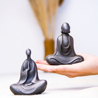 Buddha Gift Tibetan Buddha Iron Powder Rust Cast Resin Statue Desk Decoration