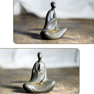 Buddha Gift Tibetan Buddha Iron Powder Rust Cast Resin Statue Desk Decoration