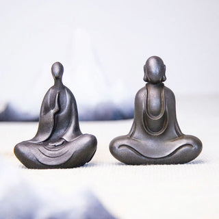 Buddha Gift Tibetan Buddha Iron Powder Rust Cast Resin Statue Desk Decoration