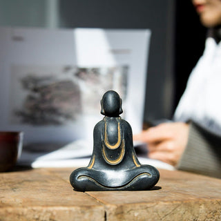 Buddha Gift Tibetan Buddha Iron Powder Rust Cast Resin Statue Desk Decoration