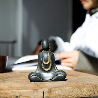 Buddha Gift Tibetan Buddha Iron Powder Rust Cast Resin Statue Desk Decoration