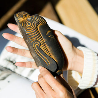 Buddha Gift Closed Eyes Meditating Buddha Iron Powder Rust Cast Resin Statue Home Decoration