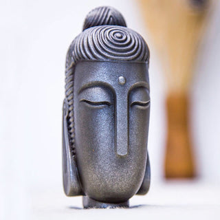Buddha Gift Closed Eyes Meditating Buddha Iron Powder Rust Cast Resin Statue Home Decoration