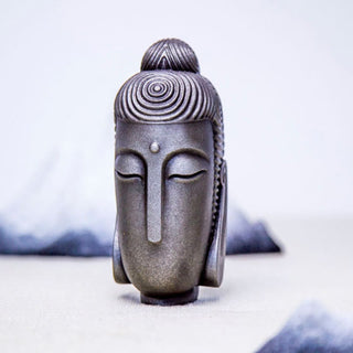 Buddha Gift Closed Eyes Meditating Buddha Iron Powder Rust Cast Resin Statue Home Decoration