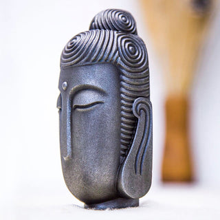 Buddha Gift Closed Eyes Meditating Buddha Iron Powder Rust Cast Resin Statue Home Decoration