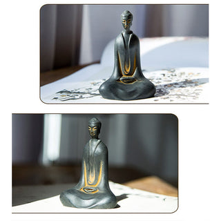 Buddha Gift Handmade Sakyamuni Buddha Iron Powder Rust Cast Resin Statue Home Decoration