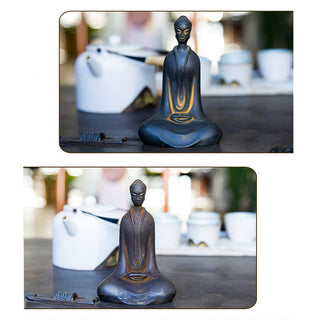 Buddha Gift Handmade Sakyamuni Buddha Iron Powder Rust Cast Resin Statue Home Decoration