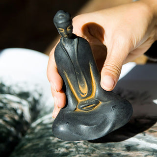 Buddha Gift Handmade Sakyamuni Buddha Iron Powder Rust Cast Resin Statue Home Decoration