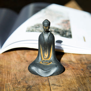 Buddha Gift Handmade Sakyamuni Buddha Iron Powder Rust Cast Resin Statue Home Decoration