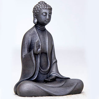 Buddha Gift Handmade Meditation Sakyamuni Buddha Iron Powder Rust Cast Resin Statue Decoration