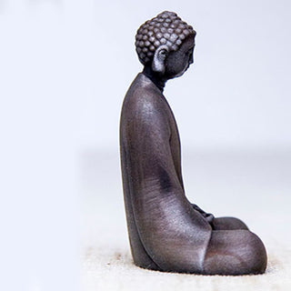 Buddha Gift Handmade Meditation Sakyamuni Buddha Iron Powder Rust Cast Resin Statue Decoration