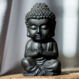 Buddha Gift Handmade Small Sakyamuni Buddha Iron Powder Rust Cast Resin Statue Decoration