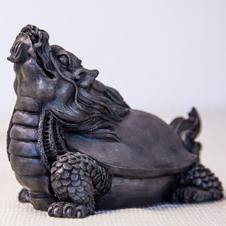 Buddha Gift Handmade Dragon Turtle Iron Powder Rust Cast Resin Statue Home Decoration