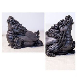 Buddha Gift Handmade Dragon Turtle Iron Powder Rust Cast Resin Statue Home Decoration