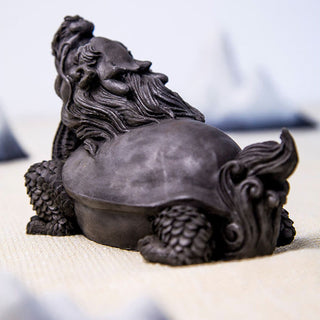 Buddha Gift Handmade Dragon Turtle Iron Powder Rust Cast Resin Statue Home Decoration