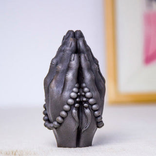 Buddha Gift Handmade Buddha Hand Namaste Iron Powder Rust Cast Resin Statue Decoration