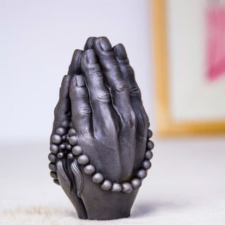 Buddha Gift Handmade Buddha Hand Namaste Iron Powder Rust Cast Resin Statue Decoration