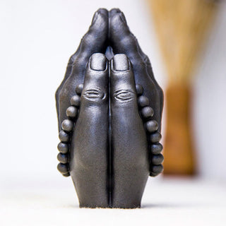 Buddha Gift Handmade Buddha Hand Namaste Iron Powder Rust Cast Resin Statue Decoration