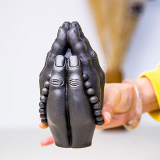 Buddha Gift Handmade Buddha Hand Namaste Iron Powder Rust Cast Resin Statue Decoration