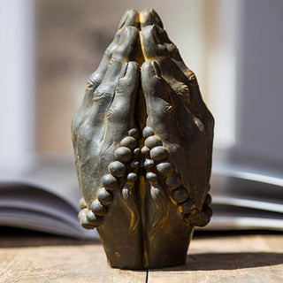 Buddha Gift Handmade Buddha Hand Namaste Iron Powder Rust Cast Resin Statue Decoration