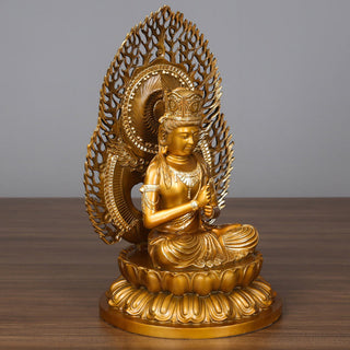 Buddha Gift Tathagata Buddha Figurine Serenity Copper Statue Home Offering Decoration