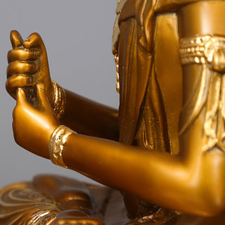 Buddha Gift Tathagata Buddha Figurine Serenity Copper Statue Home Offering Decoration