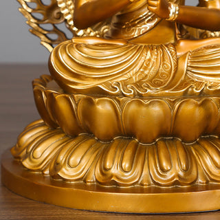 Buddha Gift Tathagata Buddha Figurine Serenity Copper Statue Home Offering Decoration
