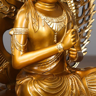 Buddha Gift Tathagata Buddha Figurine Serenity Copper Statue Home Offering Decoration