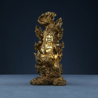 Buddha Gift Acalanatha Buddha Figurine Serenity Copper Statue Home Offering Decoration