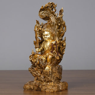 Buddha Gift Acalanatha Buddha Figurine Serenity Copper Statue Home Offering Decoration
