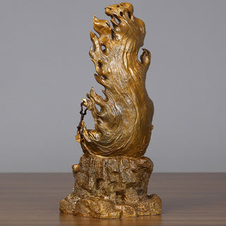 Buddha Gift Acalanatha Buddha Figurine Serenity Copper Statue Home Offering Decoration