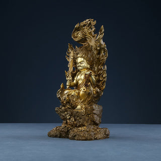 Buddha Gift Acalanatha Buddha Figurine Serenity Copper Statue Home Offering Decoration