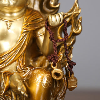 Buddha Gift Acalanatha Buddha Figurine Serenity Copper Statue Home Offering Decoration