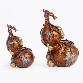 Buddha Gift Golden Gourd Brass Copper Statue Home Desk Decoration