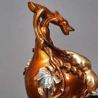 Buddha Gift Golden Gourd Brass Copper Statue Home Desk Decoration