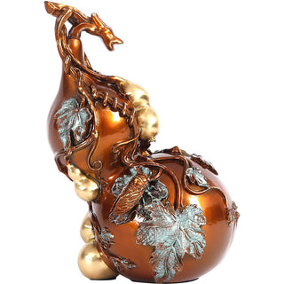 Buddha Gift Golden Gourd Brass Copper Statue Home Desk Decoration