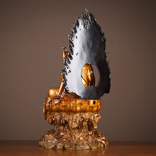 Buddha Gift Kwan Yin Avalokitesvara Success Brass Copper Statue Home Desk Altar Decoration