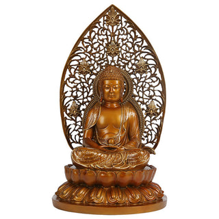 Buddha Gift Sakyamuni Amitabha Medicine Buddha Figurine Serenity Copper Statue Home Offering Decoration