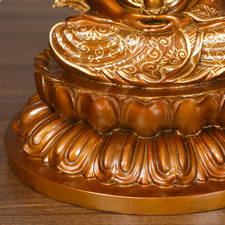 Buddha Gift Sakyamuni Amitabha Medicine Buddha Figurine Serenity Copper Statue Home Offering Decoration
