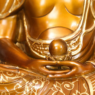 Buddha Gift Sakyamuni Amitabha Medicine Buddha Figurine Serenity Copper Statue Home Offering Decoration
