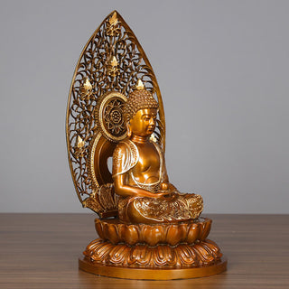 Buddha Gift Sakyamuni Amitabha Medicine Buddha Figurine Serenity Copper Statue Home Offering Decoration
