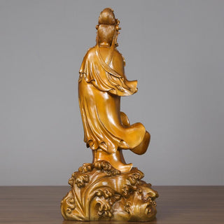 Buddha Gift Kwan Yin Avalokitesvara Holding A Vase Brass Harmony Copper Statue Home Decoration