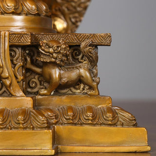 Buddha Gift Handmade Thousand-armed Avalokitesvara Kwan Yin Wealth Brass Copper Statue Decoration