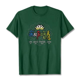 Buddha Gift Om Mani Padme Hum Lotus Tee T-shirt