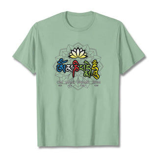 Buddha Gift Om Mani Padme Hum Lotus Tee T-shirt